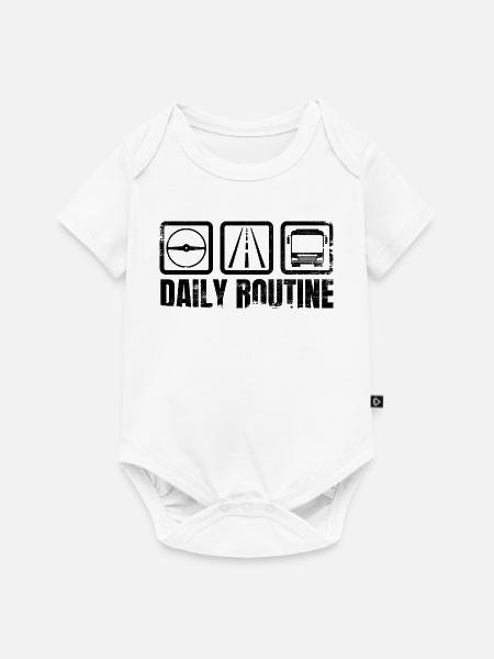 Busfahrer Routine - Baby Premium Kurzarmbody - Weiß