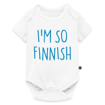 JE SUIS TELLEMENT FINLANDAIS FINNOIS Finlande - Body à manches courtes Premium Bébé - blanc - Devant