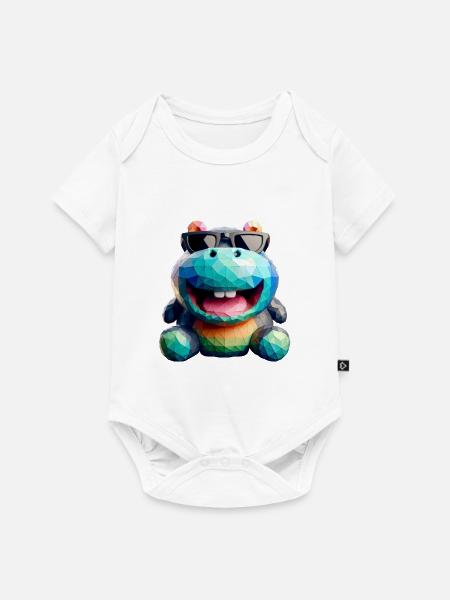 Nilpferd-Spaß - Baby Premium Kurzarmbody - Weiß