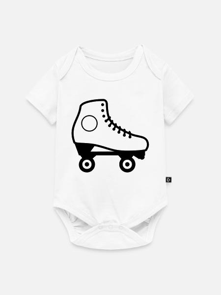Künstlerischer Rollschuh - Baby Premium Kurzarmbody - Weiß