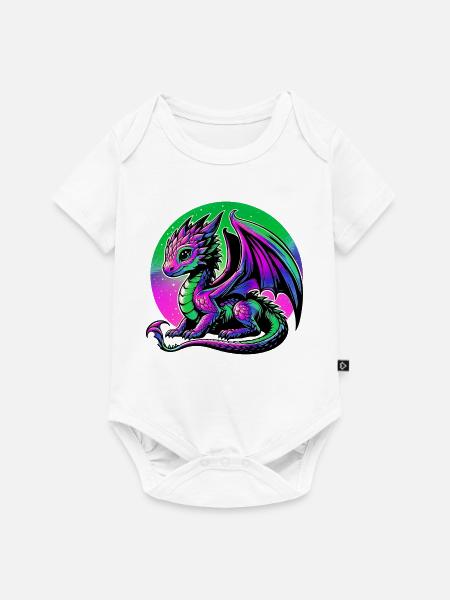 Drache - Baby Premium Kurzarmbody - Weiß