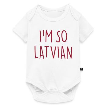 I'M SO LATVIAN Latvia Lettland - Baby Premium short-sleeve bodysuit - white - Front