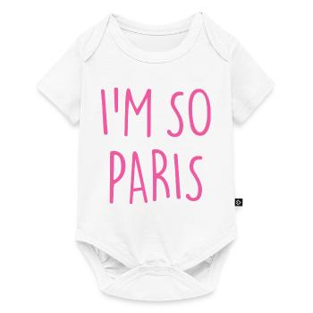 JE SUIS TELLEMENT PARIS - Body à manches courtes Premium Bébé - blanc - Devant