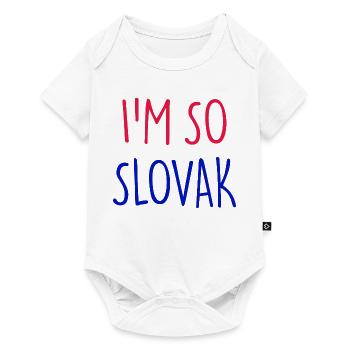 I'M SO SLOVAK Slovakia - Baby Premium short-sleeve bodysuit - white - Front