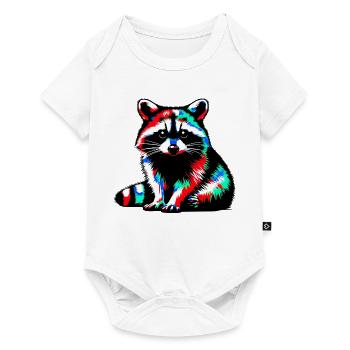 Raccoon - Baby Premium short-sleeve bodysuit - white - Front
