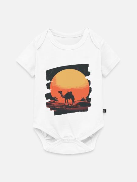Kamel - Baby Premium Kurzarmbody - Weiß