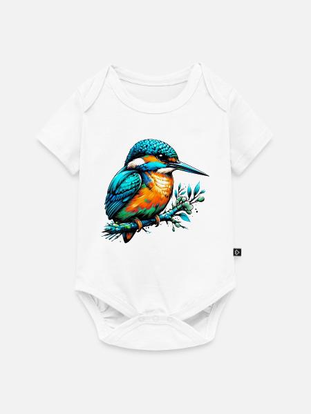 Eisvogel - Baby Premium Kurzarmbody - Weiß