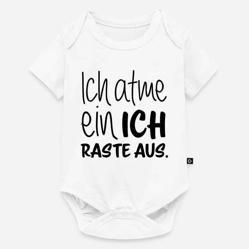 Ich atme ein - ich raste aus - Baby Premium Kurzarmbody - Weiß