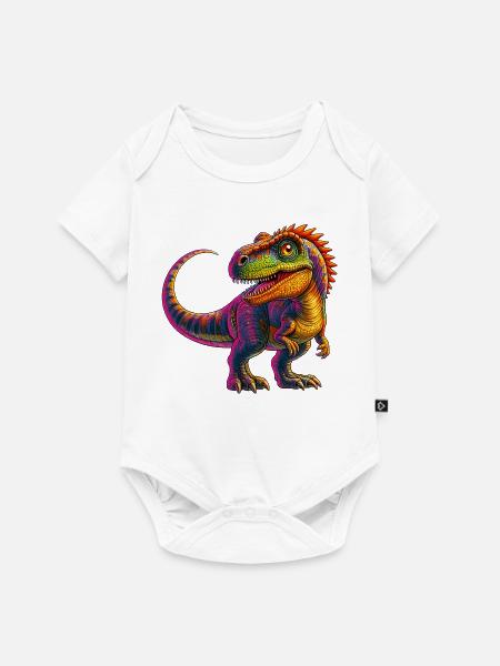 Dinosaurier - Baby Premium Kurzarmbody - Weiß