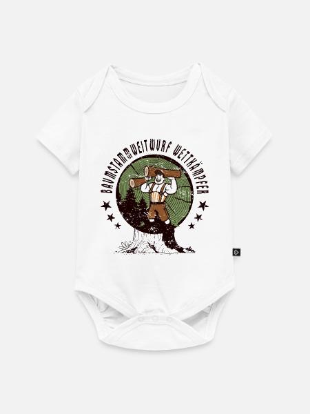 Baumstammweitwurf Wettkämpfer - Baby Premium Kurzarmbody - Weiß