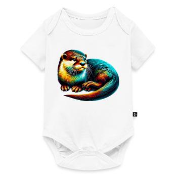 Otter - Baby Premium Kurzarmbody - Weiß - Vorne