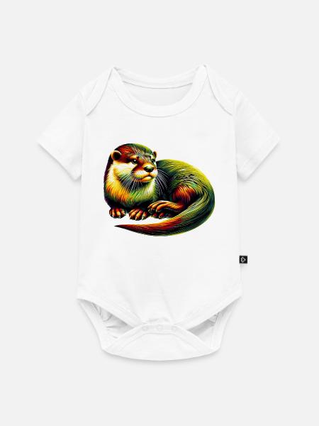 Otter - Baby Premium Kurzarmbody - Weiß
