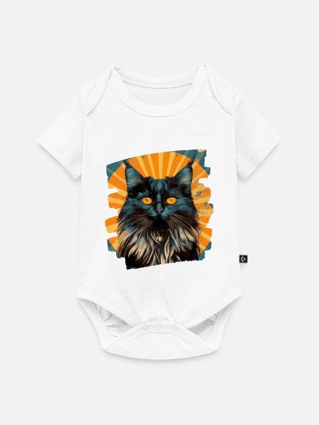 Maine Coon - Baby Premium Kurzarmbody - Weiß