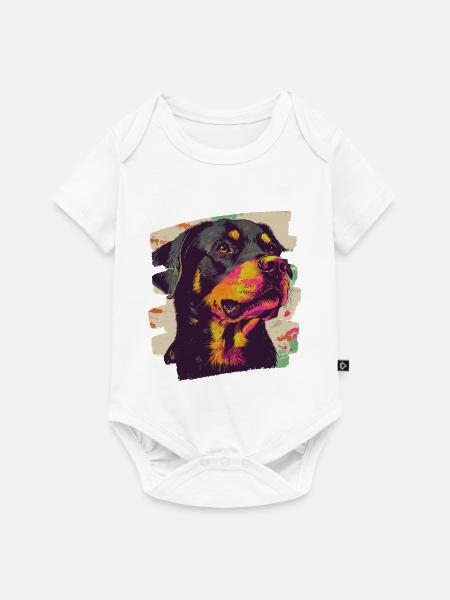 Rottweiler - Baby Premium Kurzarmbody - Weiß