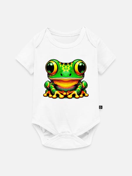 Frosch - Baby Premium Kurzarmbody - Weiß