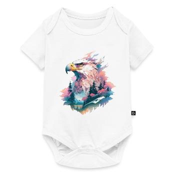 Eagle Head Nature Wilderness Forest Trees Mountains - Baby Premium short-sleeve bodysuit - white - Front