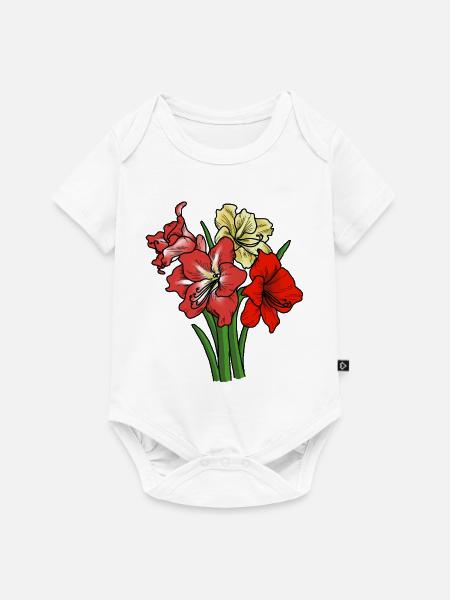 Amaryllis - Baby Premium Kurzarmbody - Weiß
