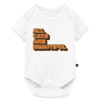 All Cats Are Beautiful – Stylisches Statement - Baby Premium Kurzarmbody - Weiß - Vorne
