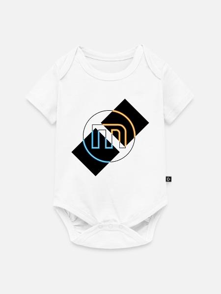 shining m - Baby Premium Kurzarmbody - Weiß