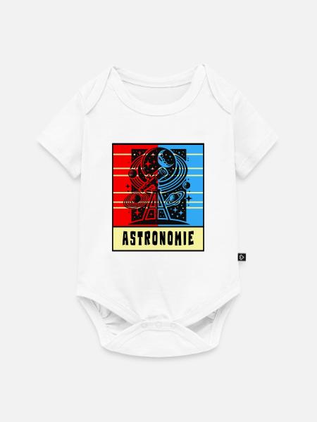 Astronomie Retro Style - Baby Premium Kurzarmbody - Weiß
