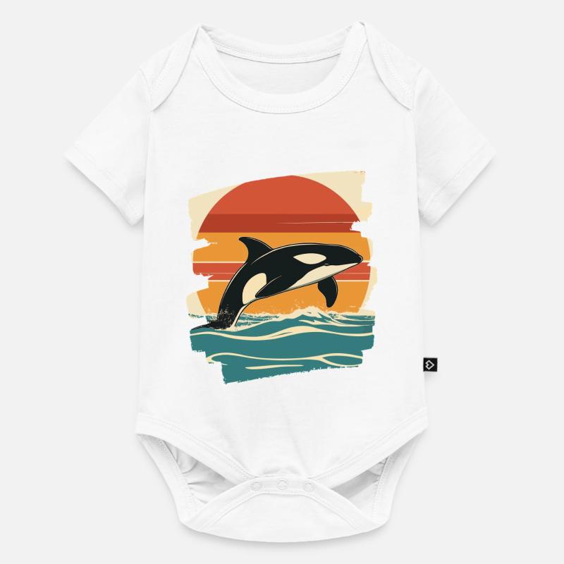 Orque - Body à manches courtes Premium Bébé - blanc