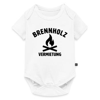 Brennholz Vermietung - Baby Premium Kurzarmbody - Weiß - Vorne