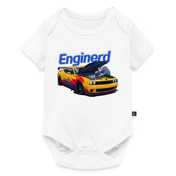 Muscle Car en cours de travail par un mécanicien - Body à manches courtes Premium Bébé - blanc - Devant