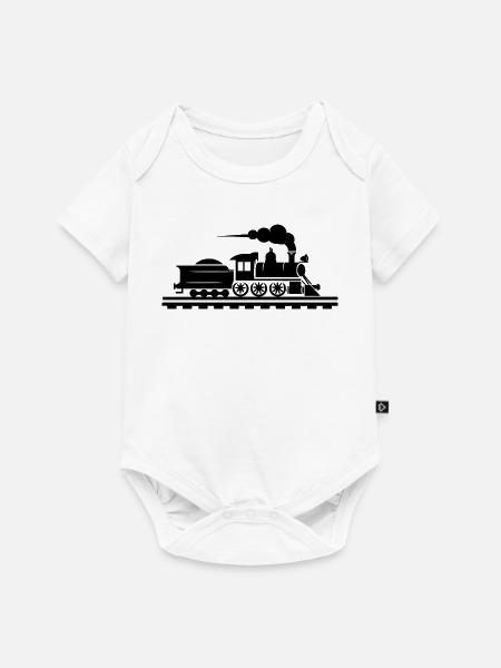 Eisenbahn Grafik - Baby Premium Kurzarmbody - Weiß