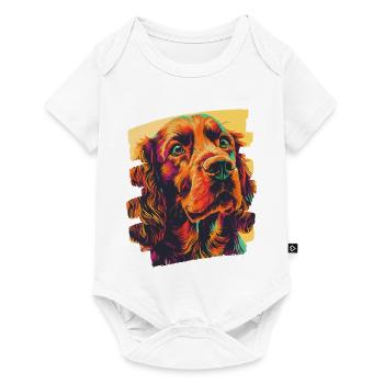 Cocker Spaniel - Baby Premium Kurzarmbody - Weiß - Vorne