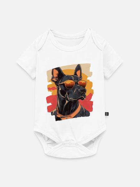 Dobermann - Baby Premium Kurzarmbody - Weiß