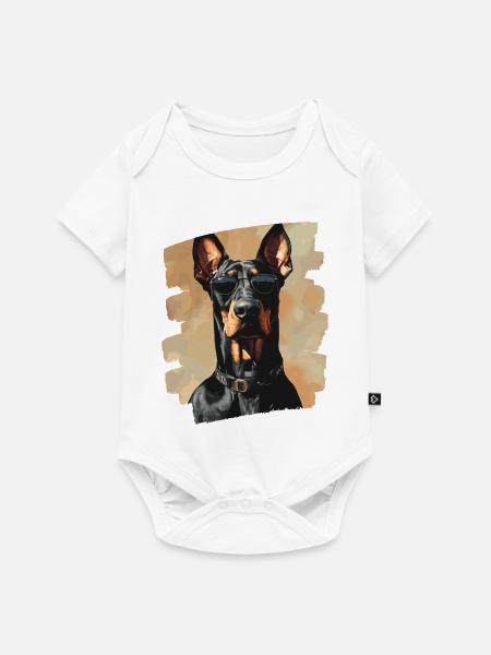 Dobermann - Baby Premium Kurzarmbody - Weiß