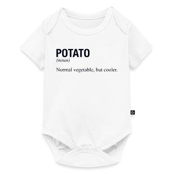 POTATO Kartoffel - Baby Premium Kurzarmbody - Weiß - Vorne