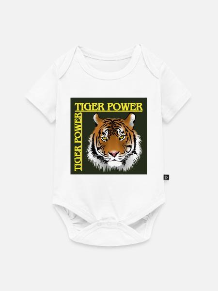 Die Macht des Tigers - Baby Premium Kurzarmbody - Weiß