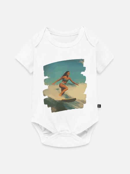 Surfer - Baby Premium Kurzarmbody - Weiß