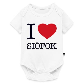 I LOVE SIOFOK - Baby Premium short-sleeve bodysuit - white - Front