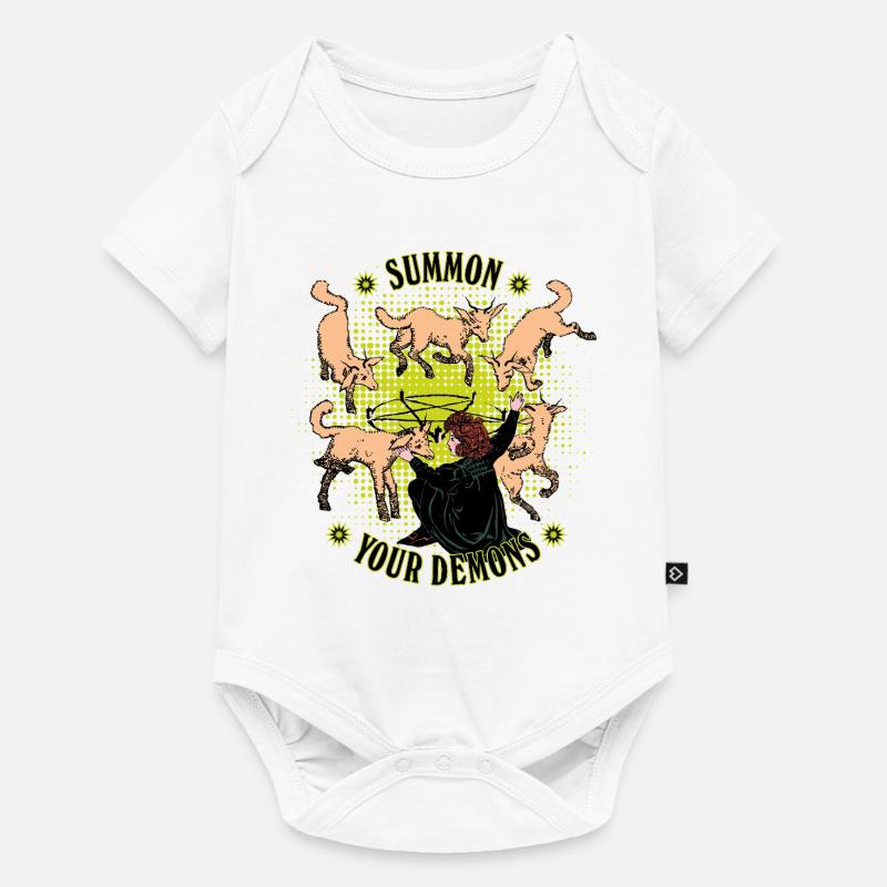 Invocation de démons de style rétro - Body à manches courtes Premium Bébé - blanc