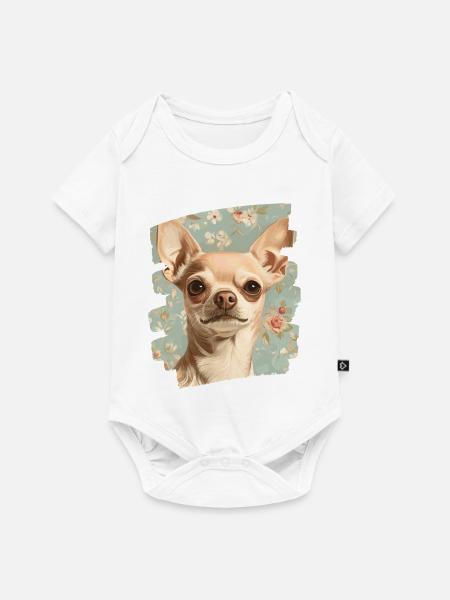 Chihuahua - Baby Premium Kurzarmbody - Weiß