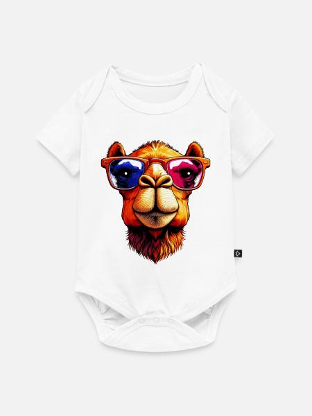 Kamel - Baby Premium Kurzarmbody - Weiß