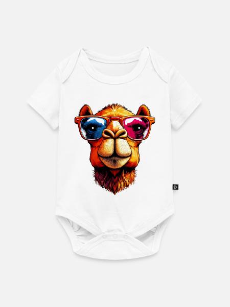 Kamel - Baby Premium Kurzarmbody - Weiß