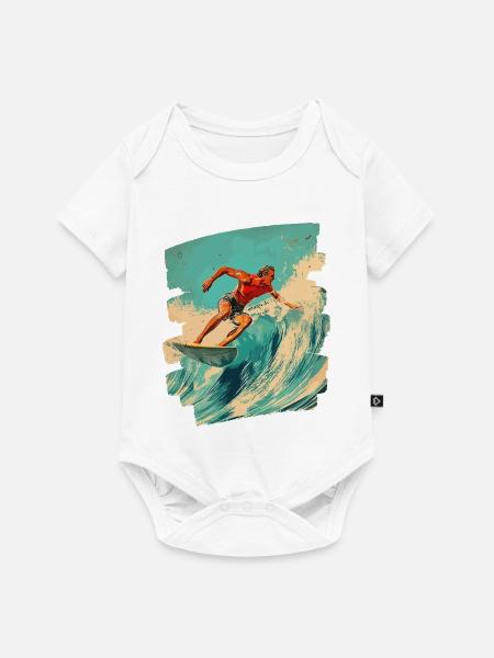 Surfer - Baby Premium Kurzarmbody - Weiß
