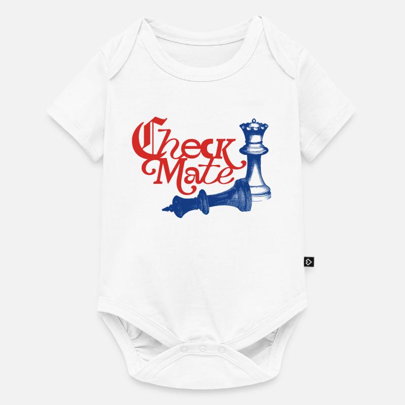 Check Mate Statement - Baby Premium Kurzarmbody - Weiß