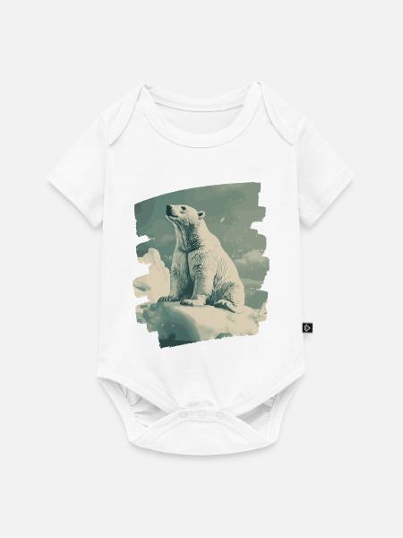 Eisbär - Baby Premium Kurzarmbody - Weiß