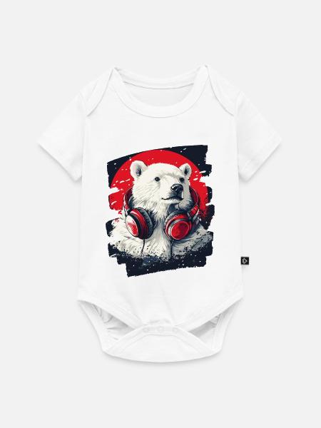 Eisbär - Baby Premium Kurzarmbody - Weiß
