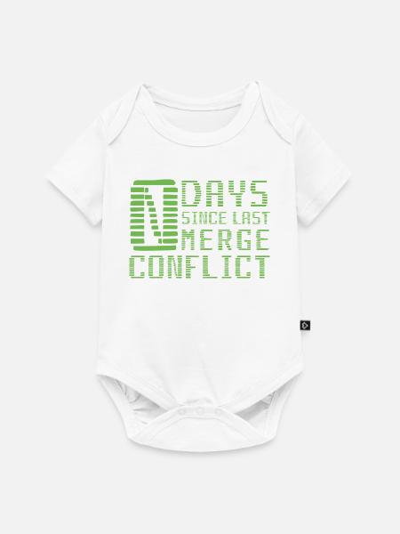 Merge Conflict Software Developer Entwickler Geek - Baby Premium Kurzarmbody - Weiß