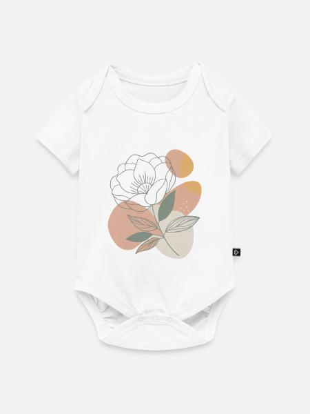 Blumen - Frühling - Sommer - Spruch - Baby Premium Kurzarmbody - Weiß