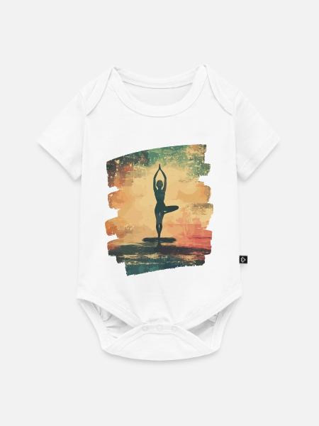 Yoga Namaste Meditation - Baby Premium Kurzarmbody - Weiß