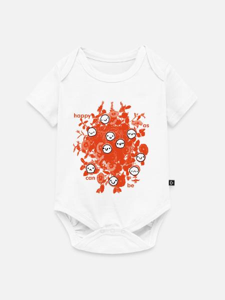 So glücklich wie möglich - Baby Premium Kurzarmbody - Weiß