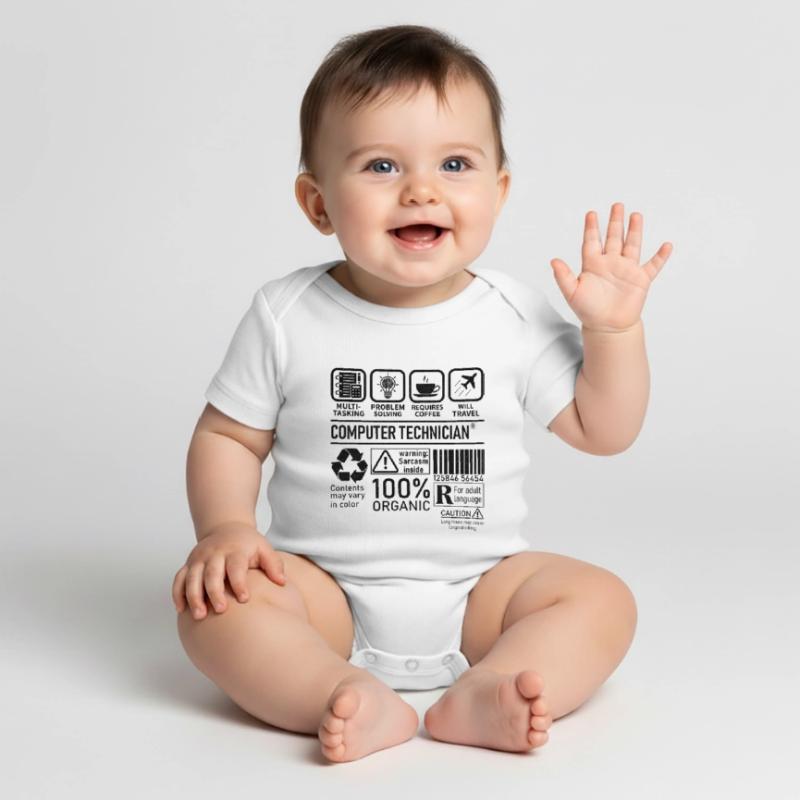 Computer Technician multi tasking problem solving Baby Premium short-sleeve bodysuit