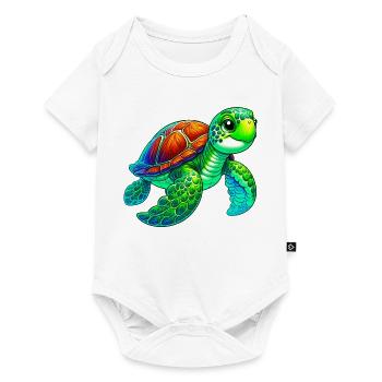 Turtle - Baby Premium short-sleeve bodysuit - white - Front