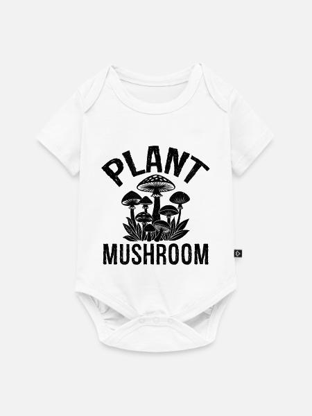 Plant Mushroom - Baby Premium Kurzarmbody - Weiß